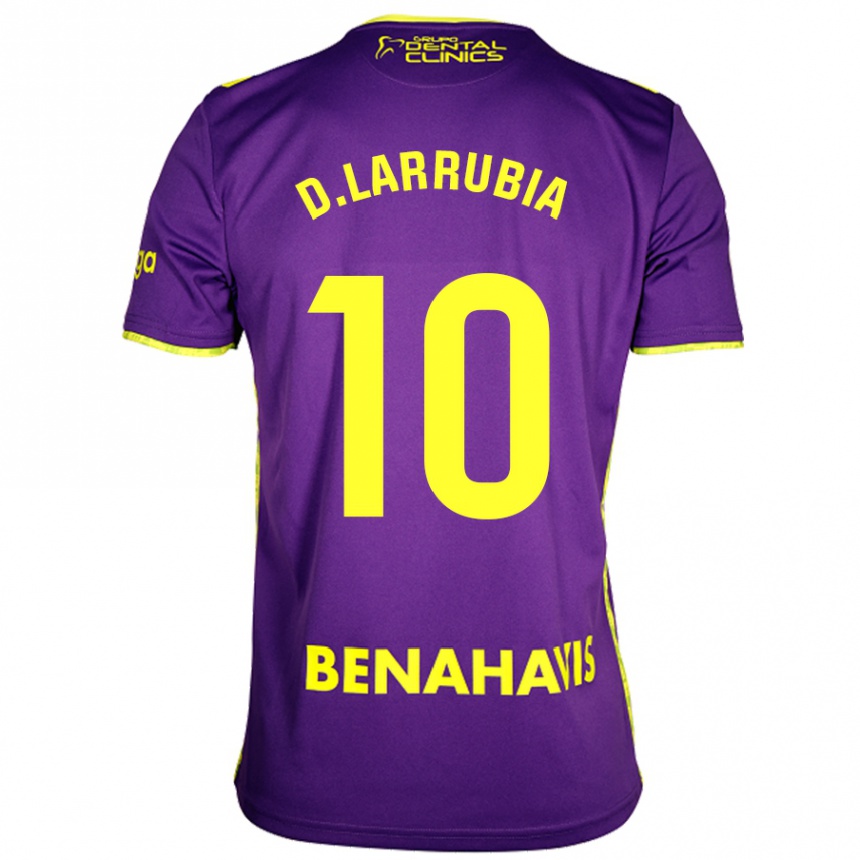 Kids Football David Larrubia #10 Purple Yellow Away Jersey 2024/25 T-Shirt