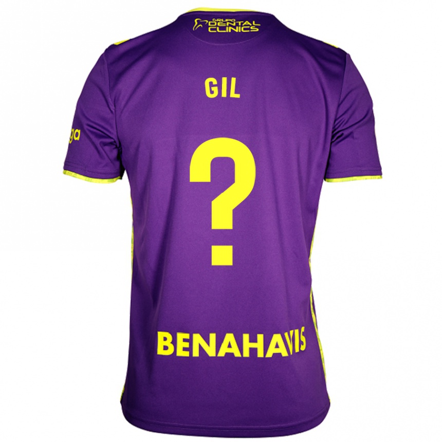 Kids Football José Gil #0 Purple Yellow Away Jersey 2024/25 T-Shirt