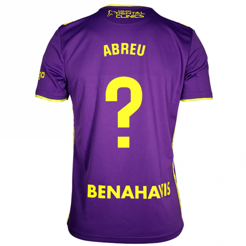 Kids Football Marco Abreu #0 Purple Yellow Away Jersey 2024/25 T-Shirt