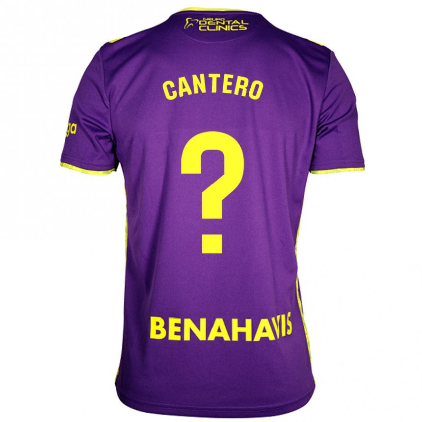 Kids Football José Cantero #0 Purple Yellow Away Jersey 2024/25 T-Shirt