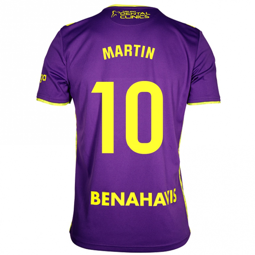 Kids Football Jesús Martín #10 Purple Yellow Away Jersey 2024/25 T-Shirt