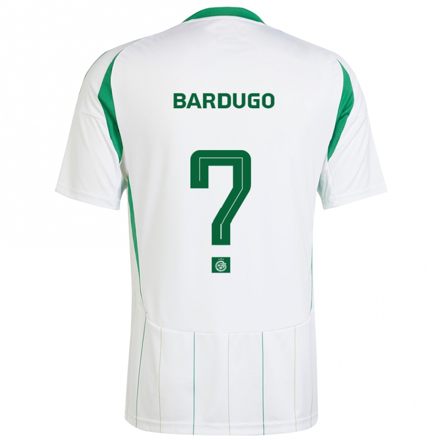 Kids Football Ariel Bardugo #0 White Green Away Jersey 2024/25 T-Shirt