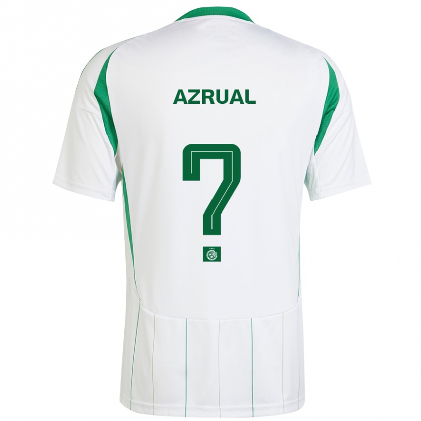 Kids Football Adar Azrual #0 White Green Away Jersey 2024/25 T-Shirt