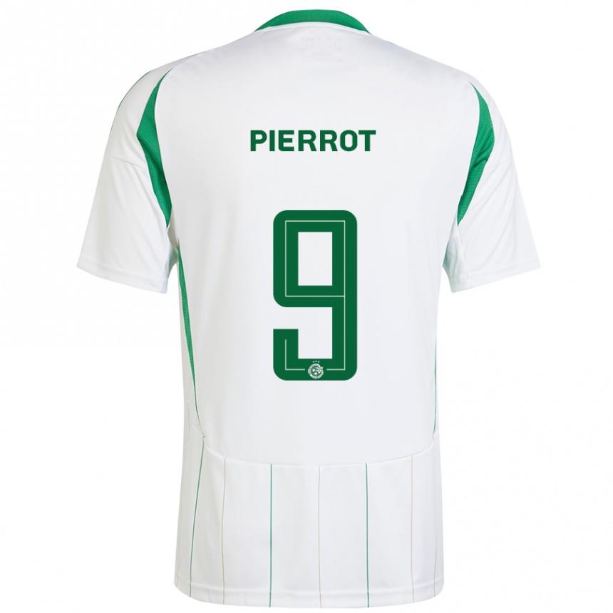 Kids Football Frantzdy Pierrot #9 White Green Away Jersey 2024/25 T-Shirt