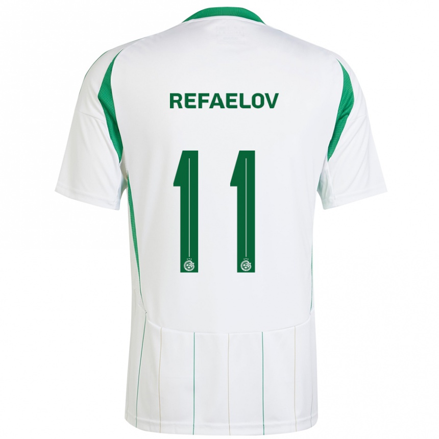 Kids Football Lior Refaelov #11 White Green Away Jersey 2024/25 T-Shirt