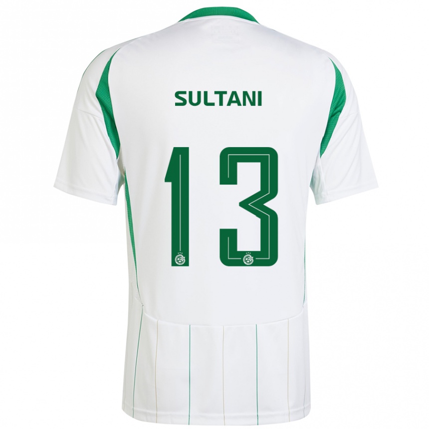 Kids Football Tomás Sultani #13 White Green Away Jersey 2024/25 T-Shirt