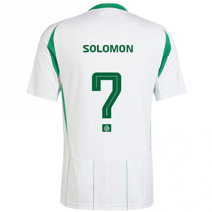 Kids Football Itay Solomon #0 White Green Away Jersey 2024/25 T-Shirt