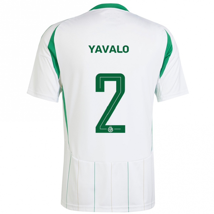 Kids Football Gatachao Yavalo #2 White Green Away Jersey 2024/25 T-Shirt