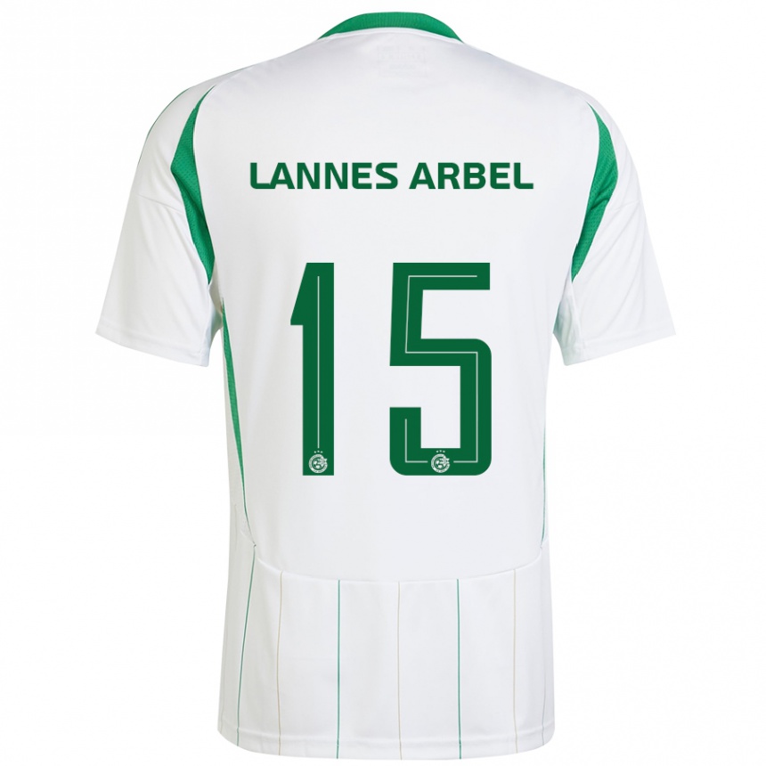 Kids Football Tomer Lannes Arbel #15 White Green Away Jersey 2024/25 T-Shirt