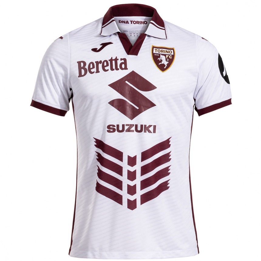 Kids Football Karamoko Keita #42 White Maroon Away Jersey 2024/25 T-Shirt