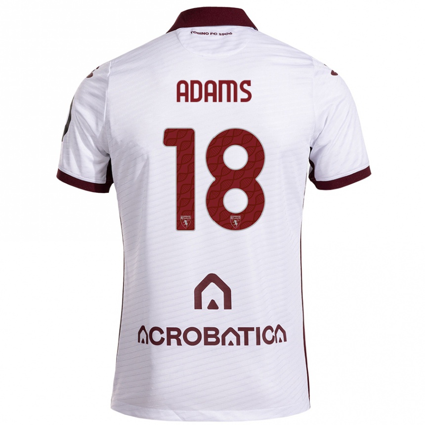 Kids Football Ché Adams #18 White Maroon Away Jersey 2024/25 T-Shirt