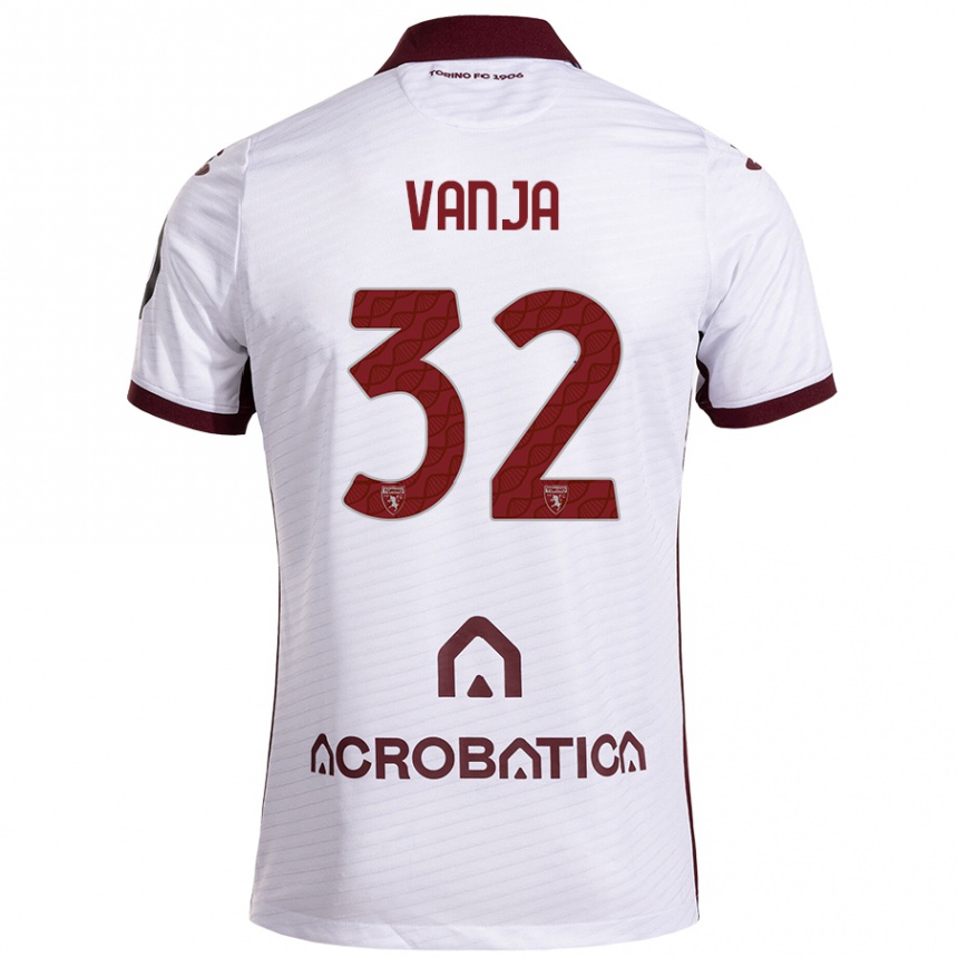 Kids Football Vanja Milinković-Savić #32 White Maroon Away Jersey 2024/25 T-Shirt