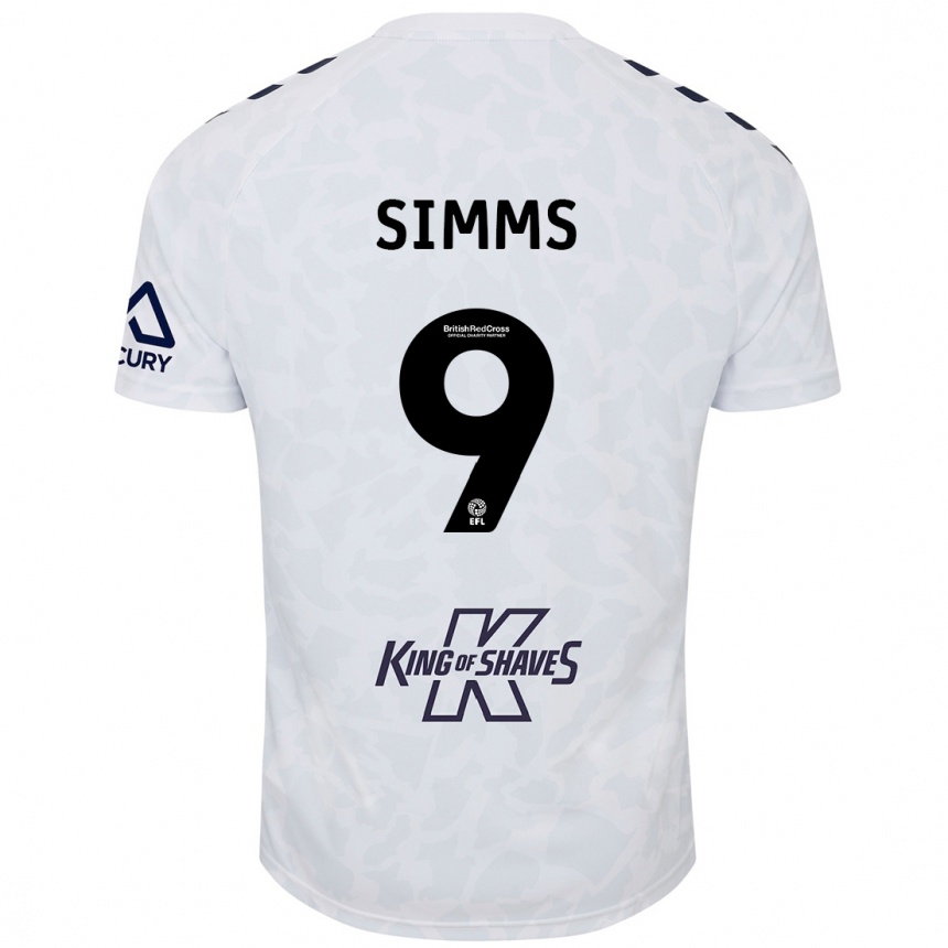 Kids Football Ellis Simms #9 White Away Jersey 2024/25 T-Shirt