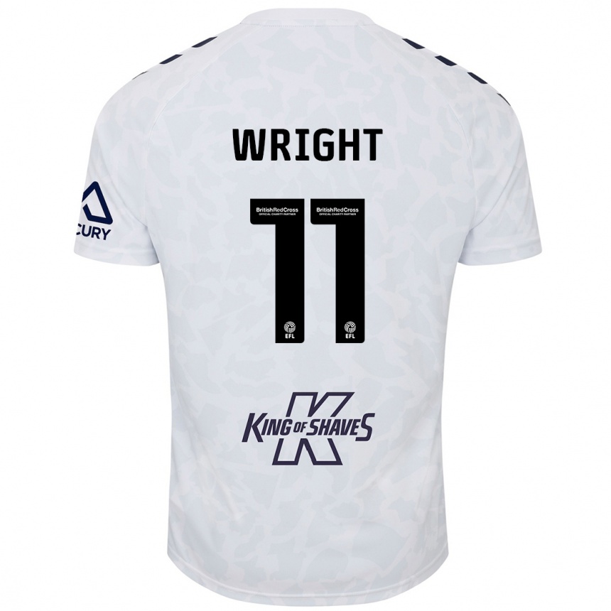 Kids Football Haji Wright #11 White Away Jersey 2024/25 T-Shirt