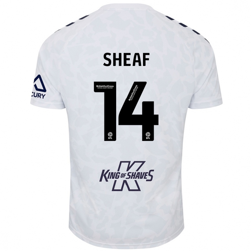 Kids Football Ben Sheaf #14 White Away Jersey 2024/25 T-Shirt