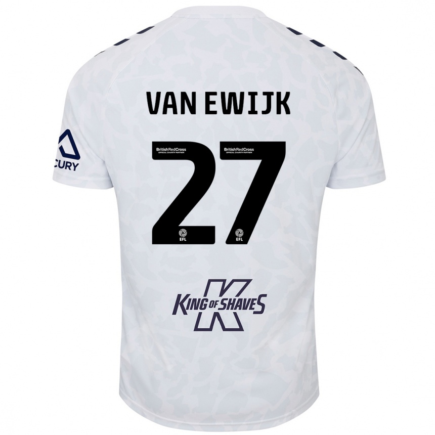 Kids Football Milan Van Ewijk #27 White Away Jersey 2024/25 T-Shirt