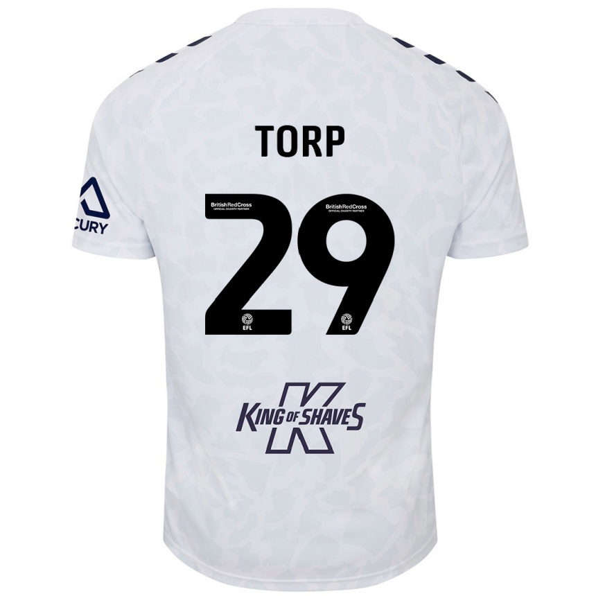 Kids Football Victor Torp #29 White Away Jersey 2024/25 T-Shirt