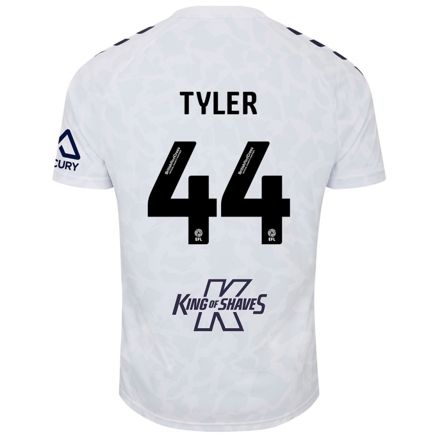 Kids Football Cian Tyler #44 White Away Jersey 2024/25 T-Shirt