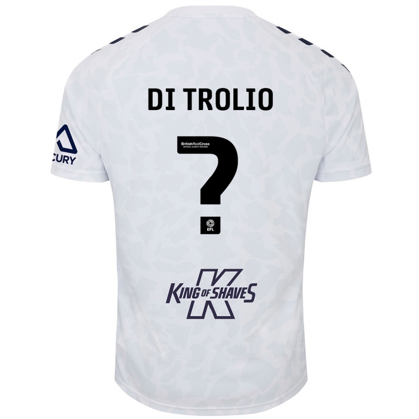 Kids Football Riccardo Di Trolio #0 White Away Jersey 2024/25 T-Shirt