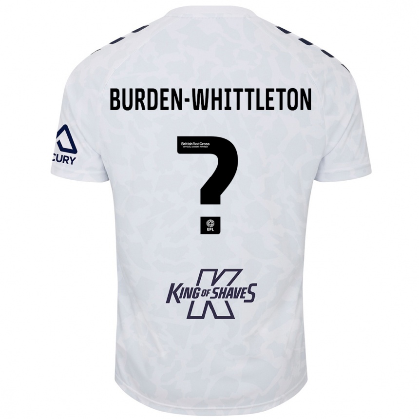 Kids Football Charlie Burden-Whittleton #0 White Away Jersey 2024/25 T-Shirt