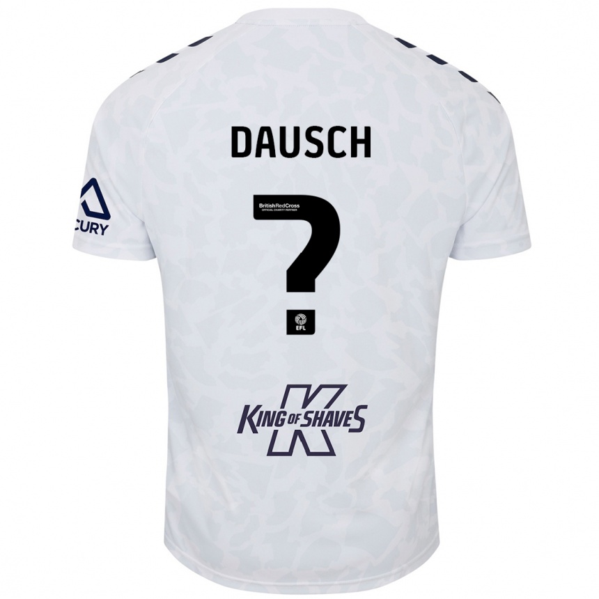 Kids Football Aiden Dausch #0 White Away Jersey 2024/25 T-Shirt