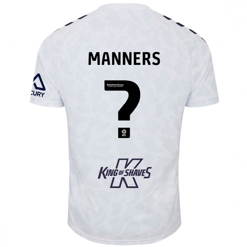 Kids Football Charlie Manners #0 White Away Jersey 2024/25 T-Shirt