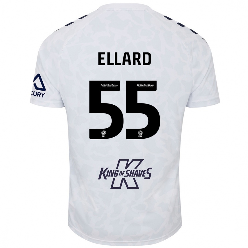 Kids Football Aston Ellard #55 White Away Jersey 2024/25 T-Shirt