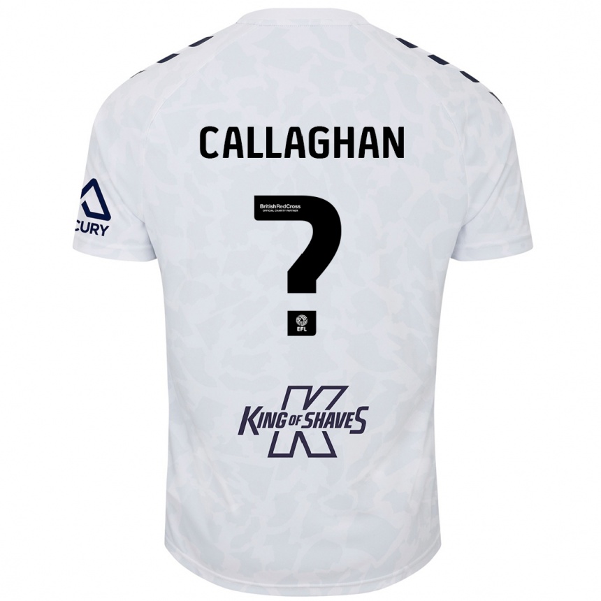 Kids Football Charlie Callaghan #0 White Away Jersey 2024/25 T-Shirt