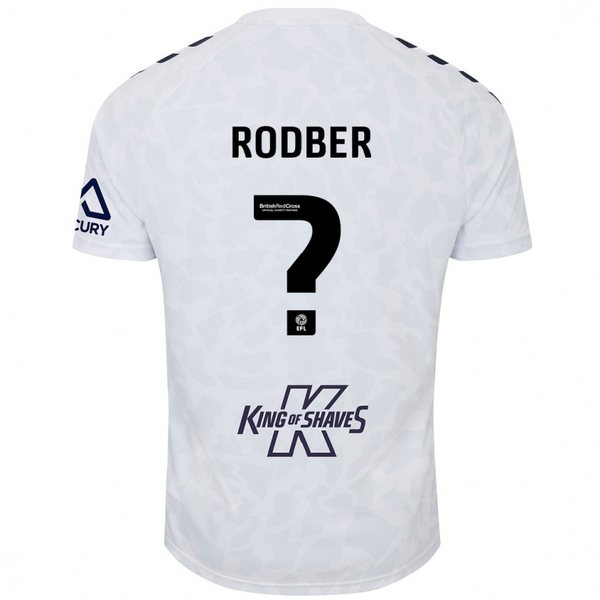 Kids Football Samuel Rodber #0 White Away Jersey 2024/25 T-Shirt