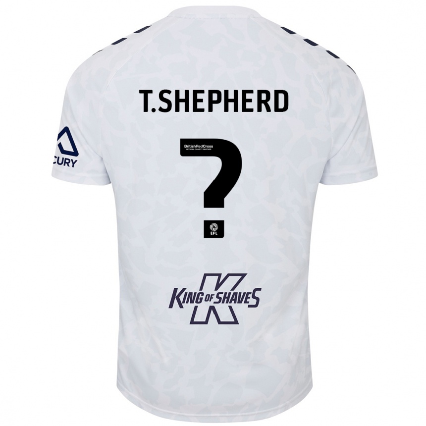 Kids Football Talon Shepherd #0 White Away Jersey 2024/25 T-Shirt