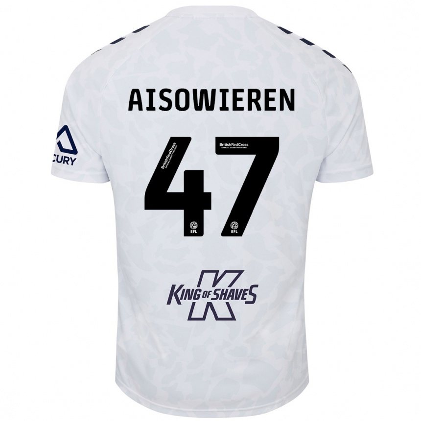 Kids Football Evan Eghosa Aisowieren #47 White Away Jersey 2024/25 T-Shirt