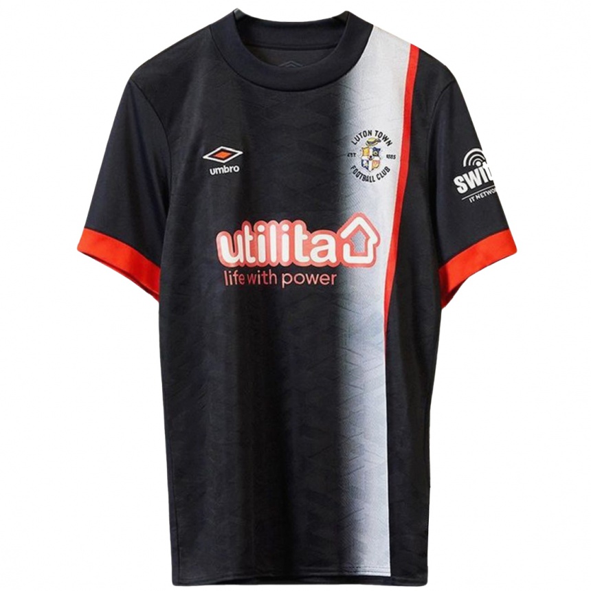 Kids Football Tyrell Giwa #0 Black Orange Away Jersey 2024/25 T-Shirt