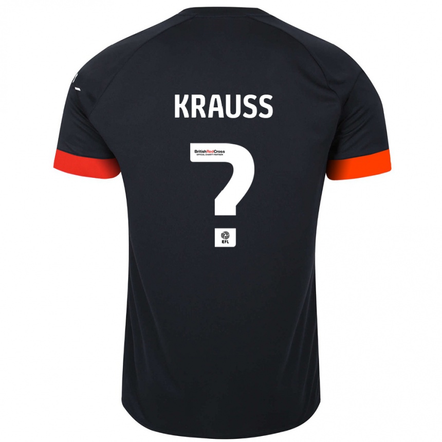 Kids Football Tom Krauß #0 Black Orange Away Jersey 2024/25 T-Shirt