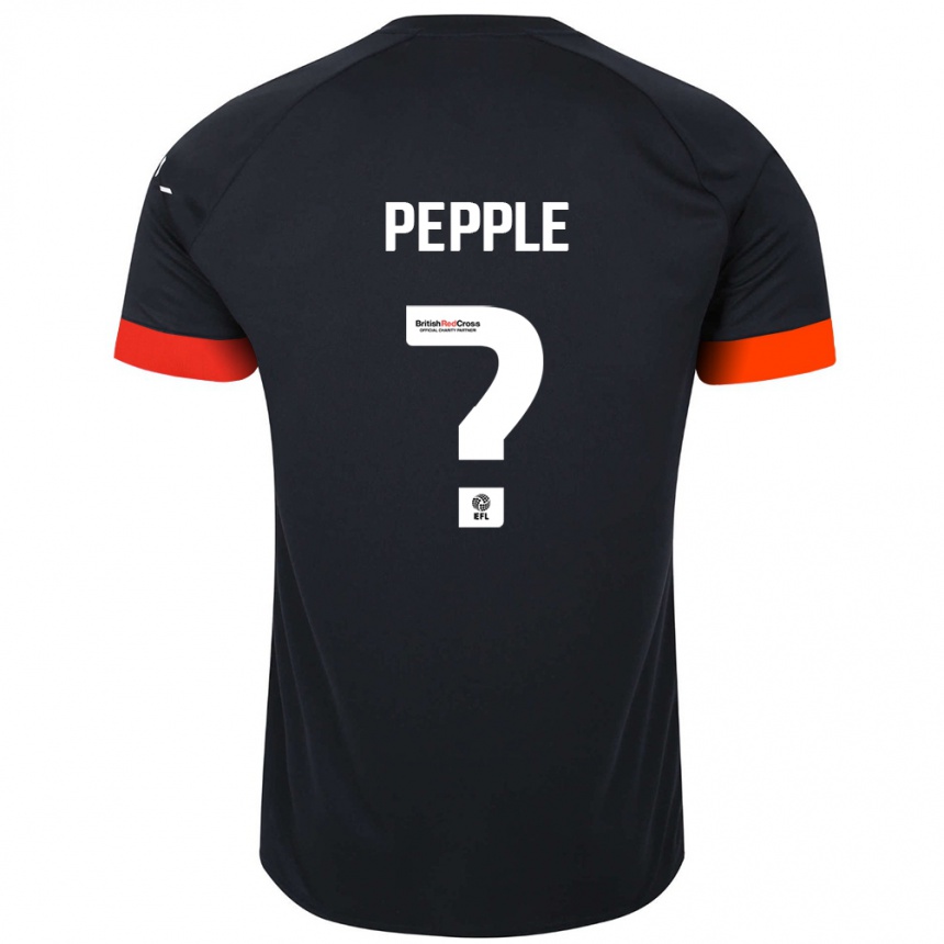 Kids Football Aribim Pepple #0 Black Orange Away Jersey 2024/25 T-Shirt