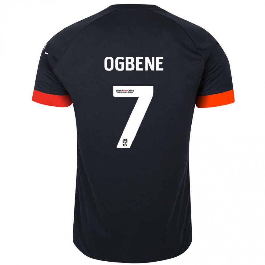 Kids Football Chiedozie Ogbene #7 Black Orange Away Jersey 2024/25 T-Shirt