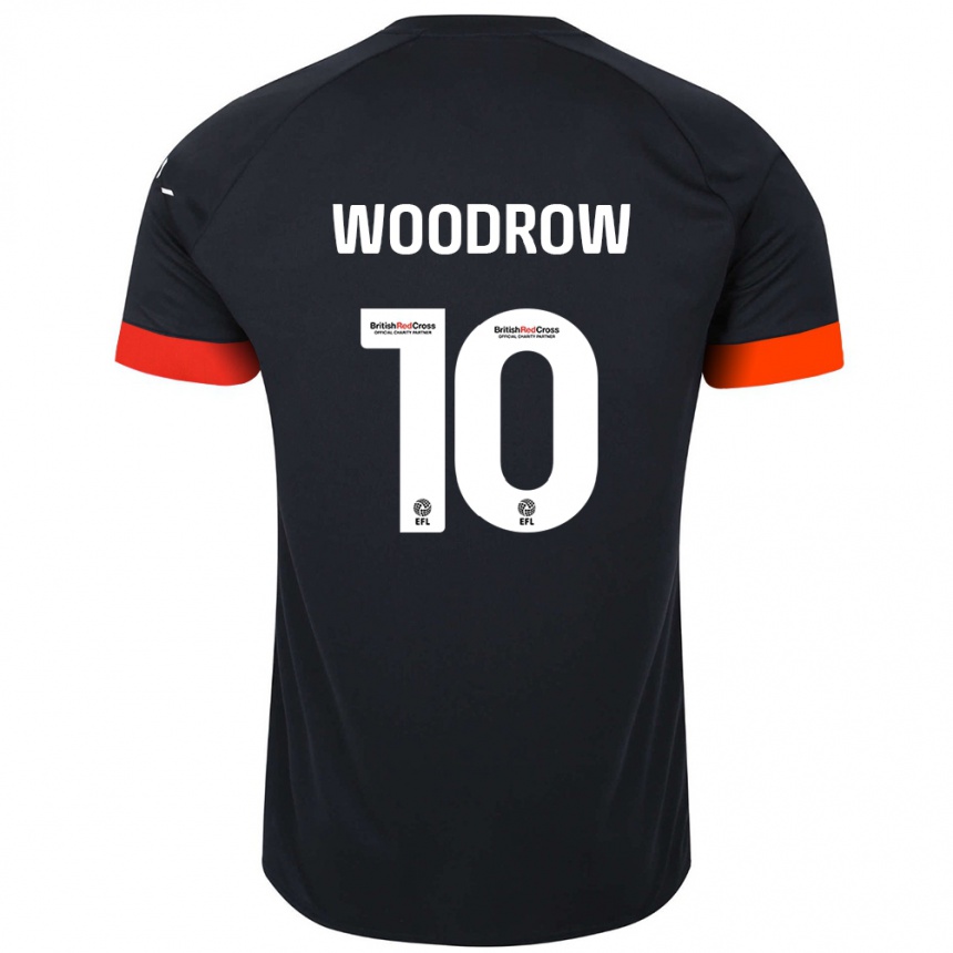 Kids Football Cauley Woodrow #10 Black Orange Away Jersey 2024/25 T-Shirt