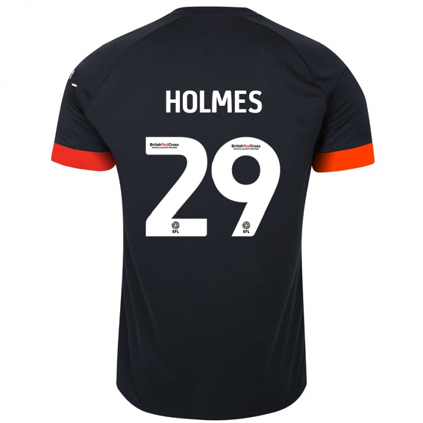 Kids Football Tom Holmes #29 Black Orange Away Jersey 2024/25 T-Shirt