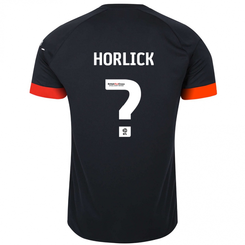 Kids Football Jameson Horlick #0 Black Orange Away Jersey 2024/25 T-Shirt