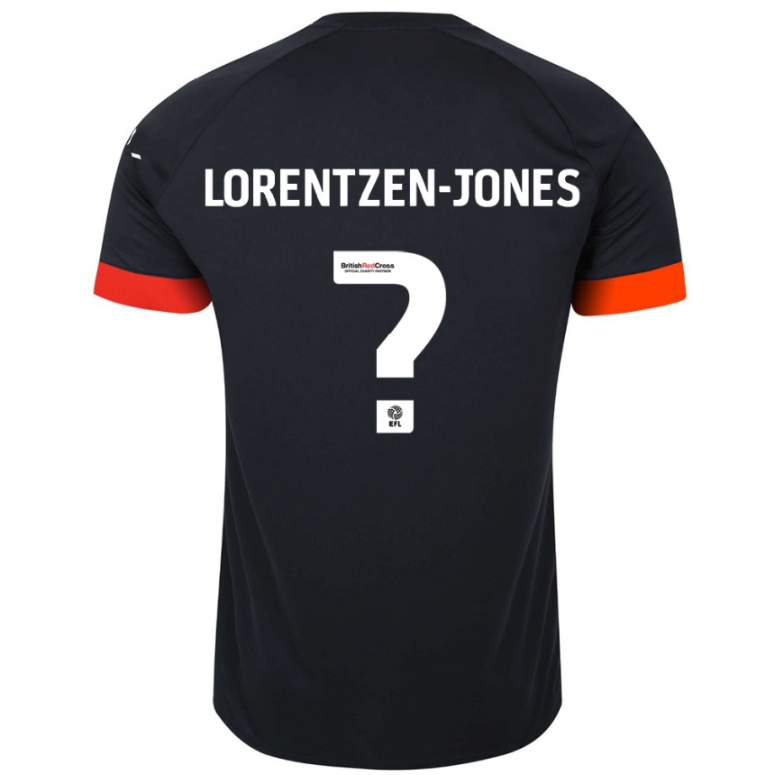 Kids Football Jack Lorentzen-Jones #0 Black Orange Away Jersey 2024/25 T-Shirt