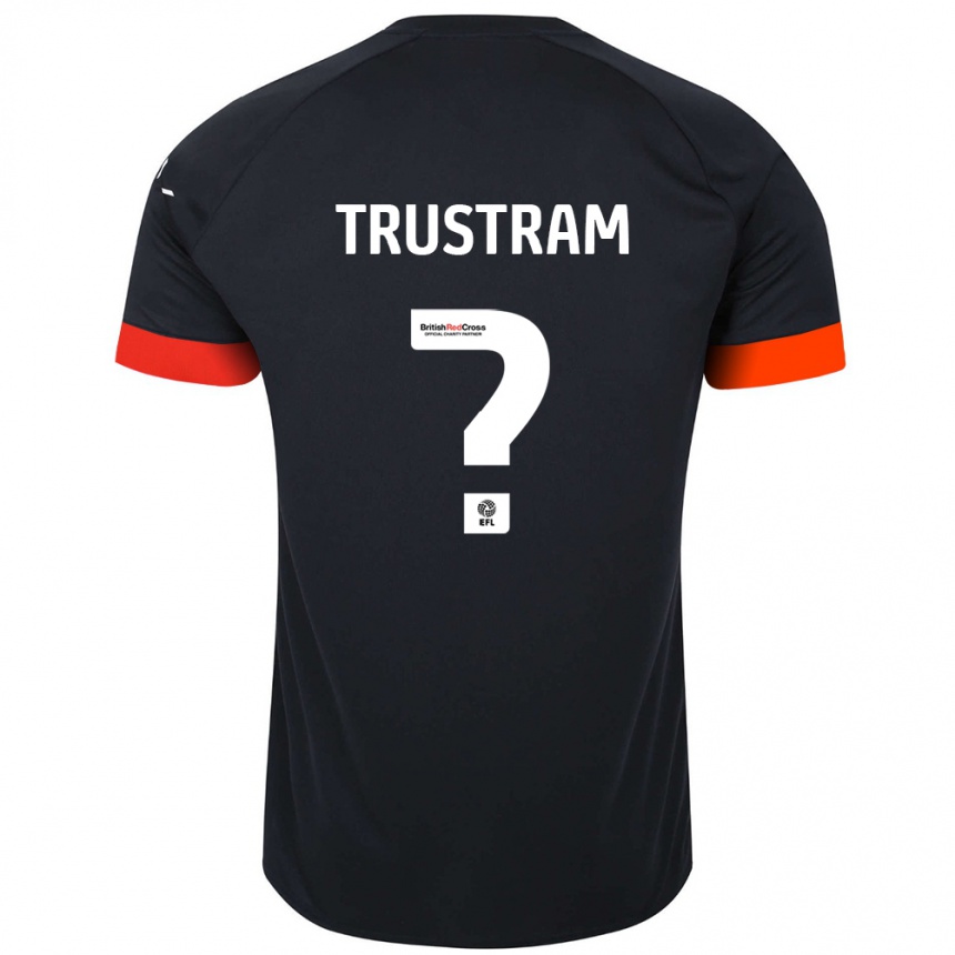 Kids Football Charlie Trustram #0 Black Orange Away Jersey 2024/25 T-Shirt