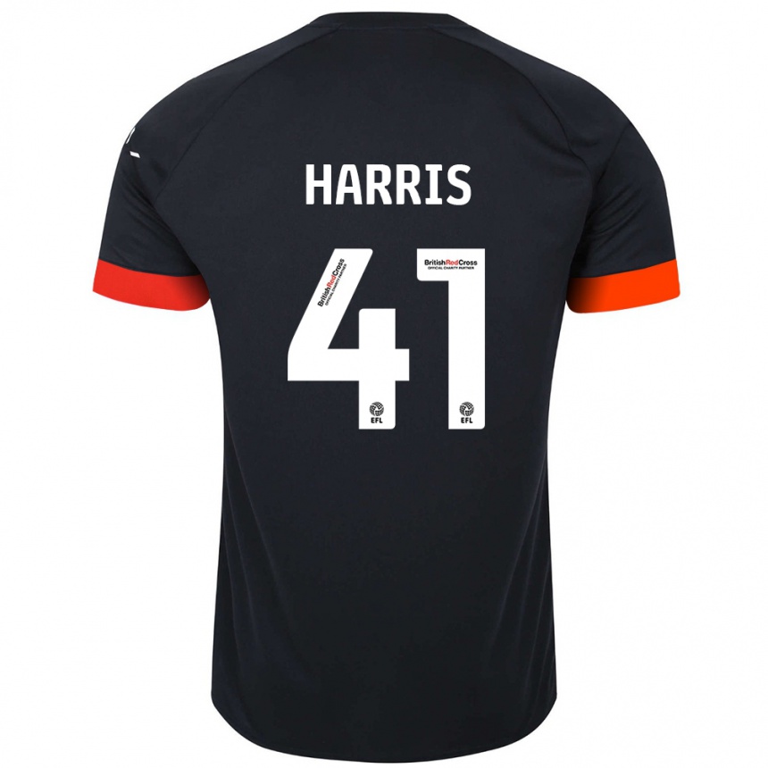 Kids Football Taylan Harris #41 Black Orange Away Jersey 2024/25 T-Shirt