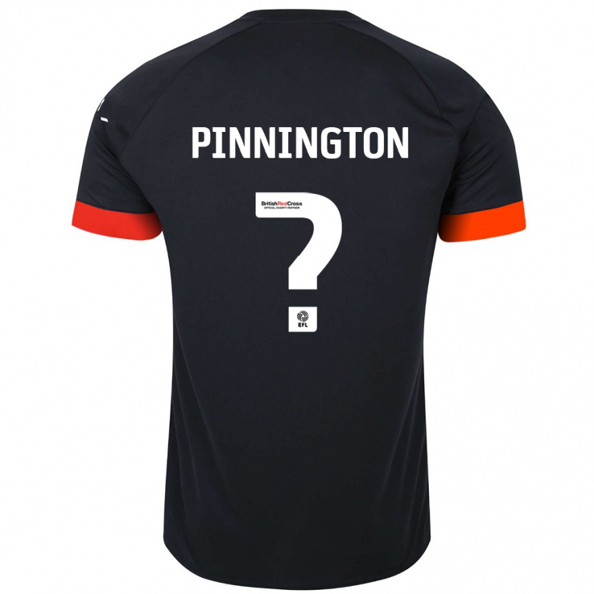 Kids Football Jacob Pinnington #0 Black Orange Away Jersey 2024/25 T-Shirt