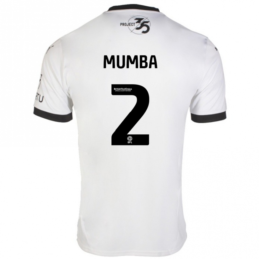 Kids Football Bali Mumba #2 White Black Away Jersey 2024/25 T-Shirt