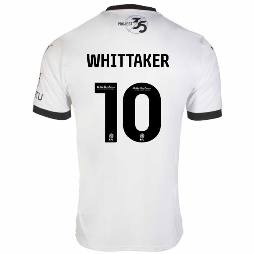 Kids Football Morgan Whittaker #10 White Black Away Jersey 2024/25 T-Shirt