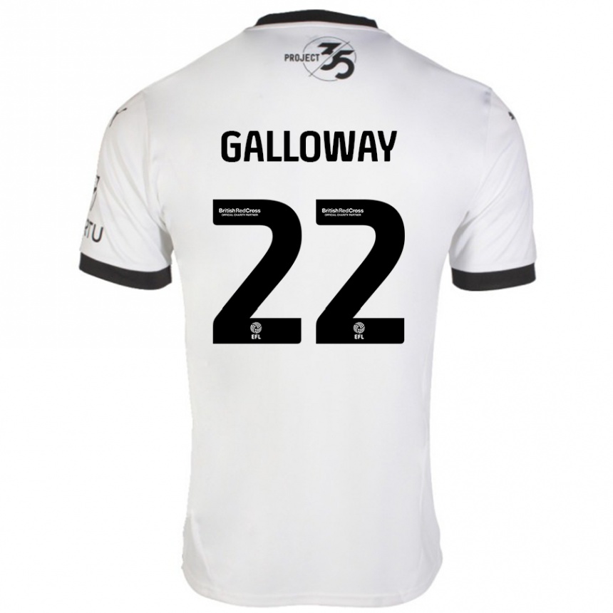 Kids Football Brendan Galloway #22 White Black Away Jersey 2024/25 T-Shirt