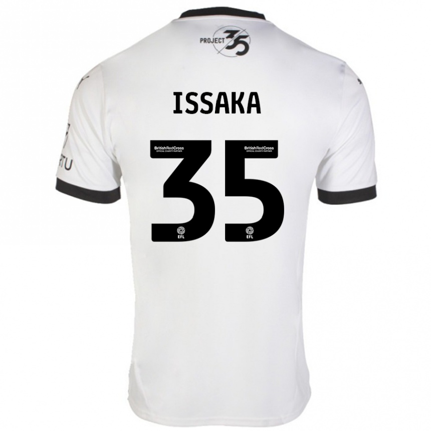 Kids Football Freddie Issaka #35 White Black Away Jersey 2024/25 T-Shirt