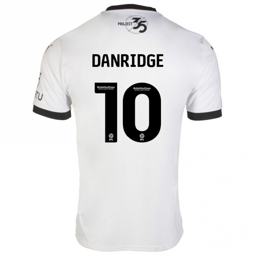 Kids Football Rebecca Danridge #10 White Black Away Jersey 2024/25 T-Shirt