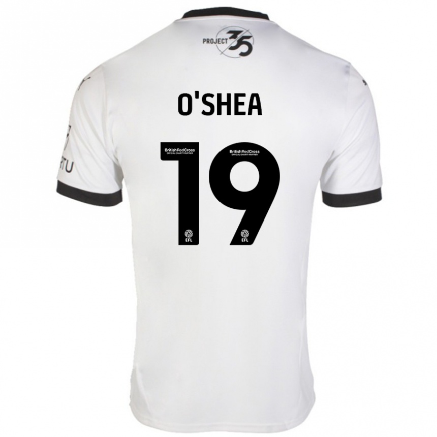 Kids Football Erin O'shea #19 White Black Away Jersey 2024/25 T-Shirt