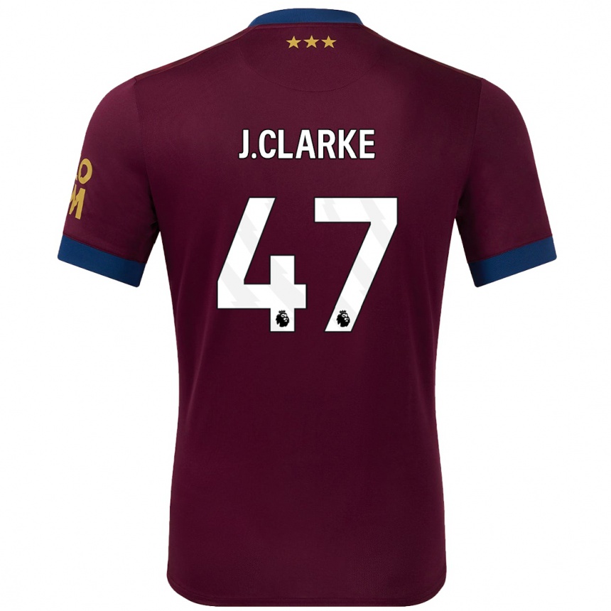 Kids Football Jack Clarke #47 Brown Away Jersey 2024/25 T-Shirt