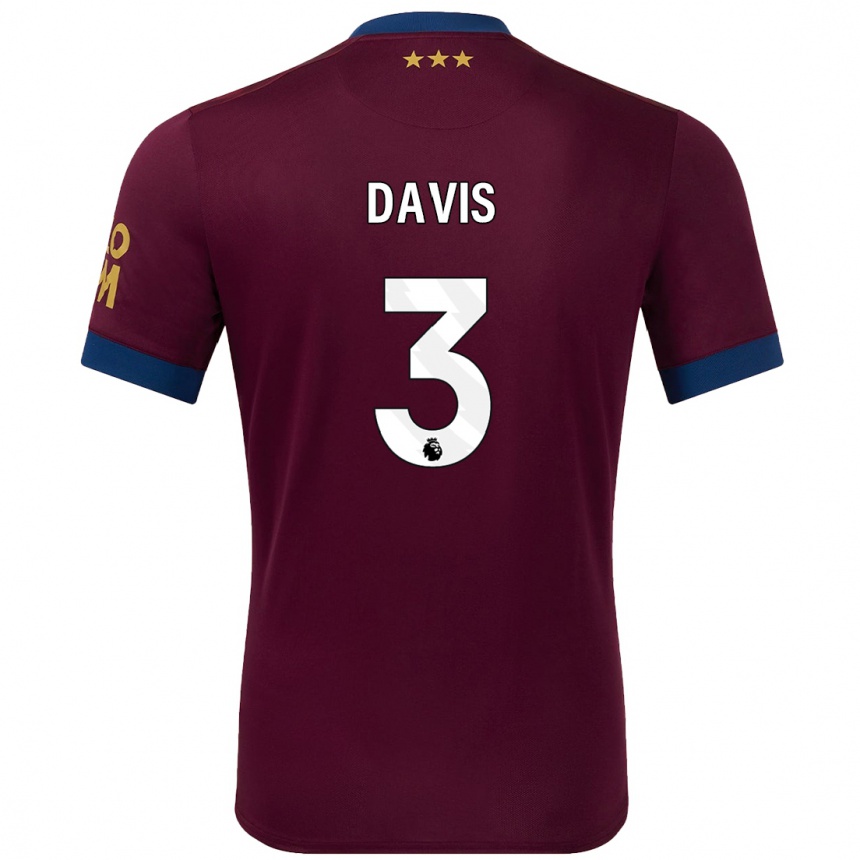 Kids Football Leif Davis #3 Brown Away Jersey 2024/25 T-Shirt